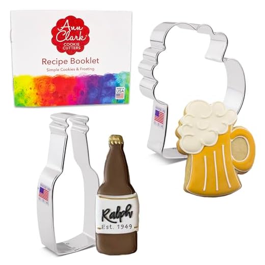 2 Emporte-Pièces Cocktail par Ann Clark, Bouteille de Bière/Soude, Chope de Bière