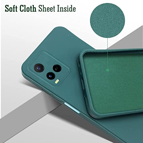 Image of Jkobi Back Cover Case for Vivo Y21 2021 | Y21G (Inside Fiber Cloth | Smooth Matte Finish | Professional Look |Green)