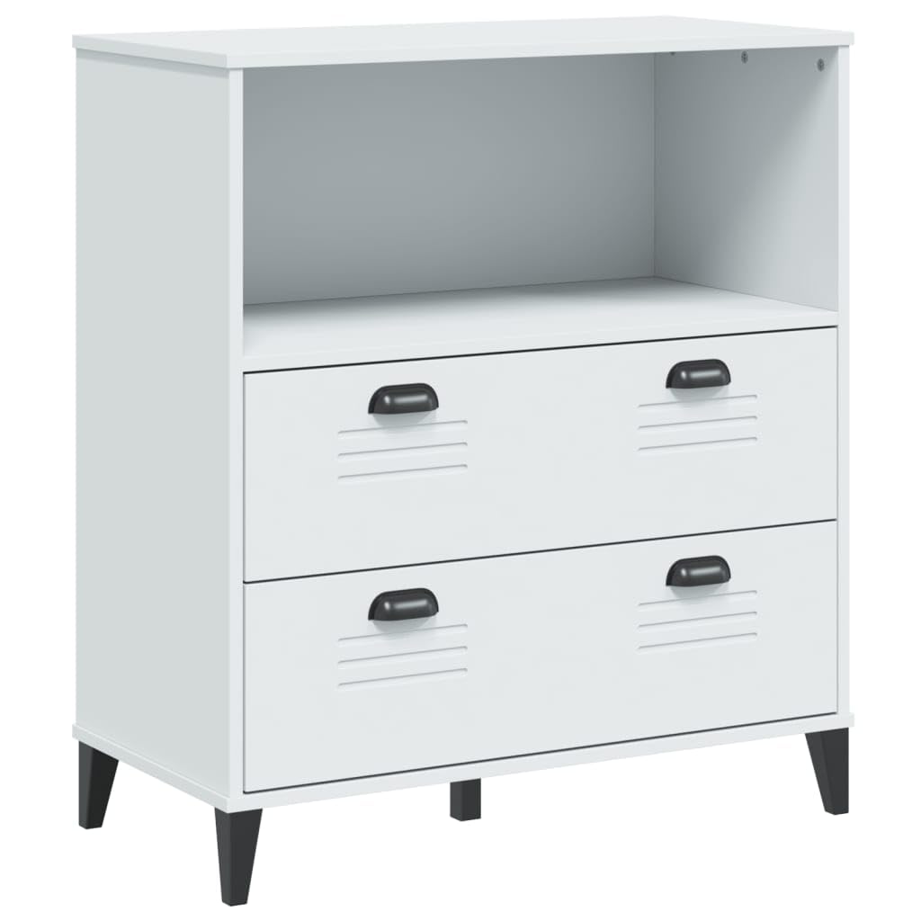 Estantería para salón Viken blanca de 80 cm que soluciona el desorden