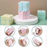 4 Pcs Fidget Cubes For Kids, Infinity Cube Fidget Toy, Fidget Cube, Infinity Cube, For Adults & Kids For Adults Office Staff Household Playing, Toy Birthday Present Gifts (Blue, Pink, Green, Yellow) - Image 3