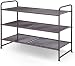 Simple Trending 3-Tier Stackable Shoe Rack, Expandable & Adjustable Shoe Shelf Storage Organizer, Metal Mesh, Bronze