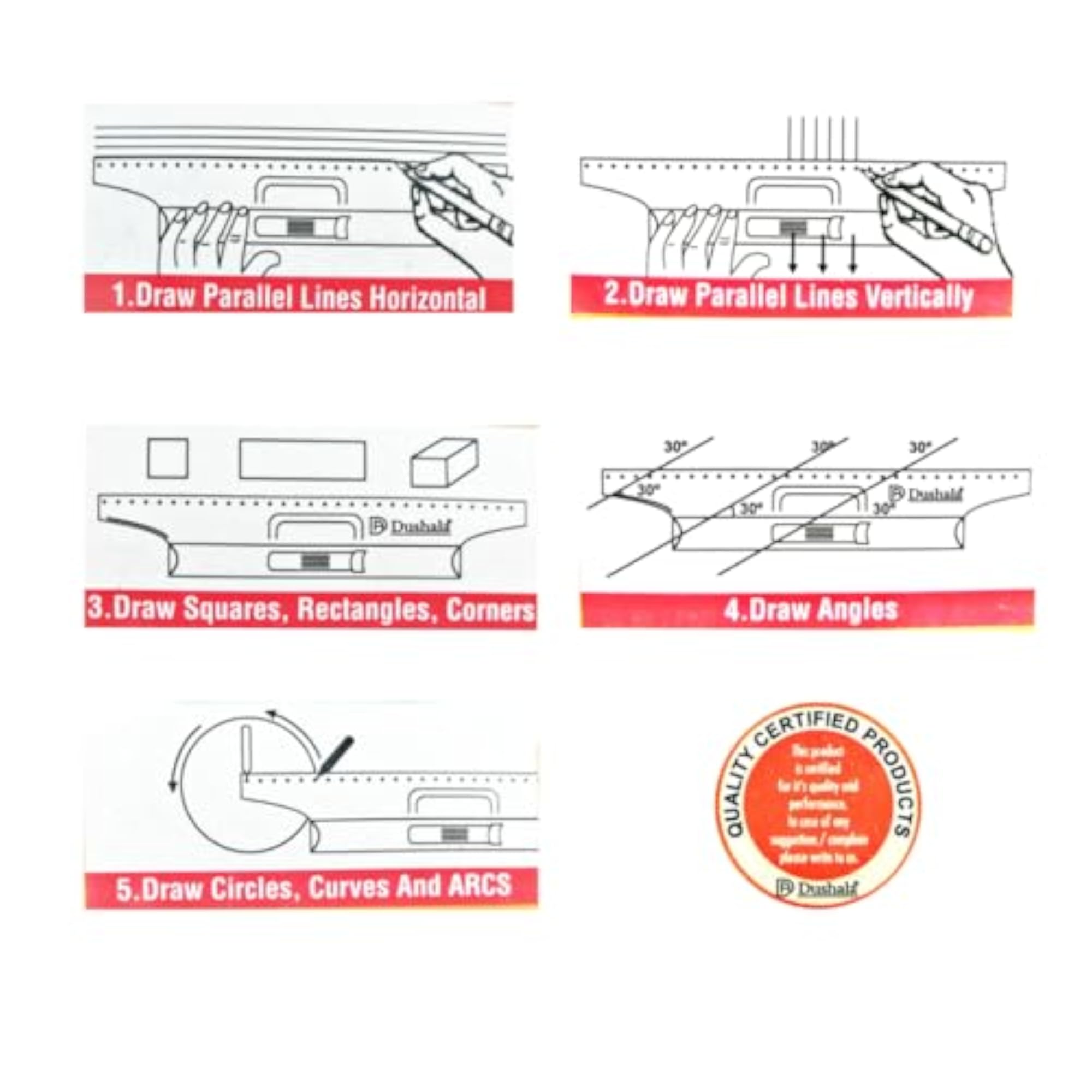 Roller Scale, 30 cm for Engineering/Architectural Drawings