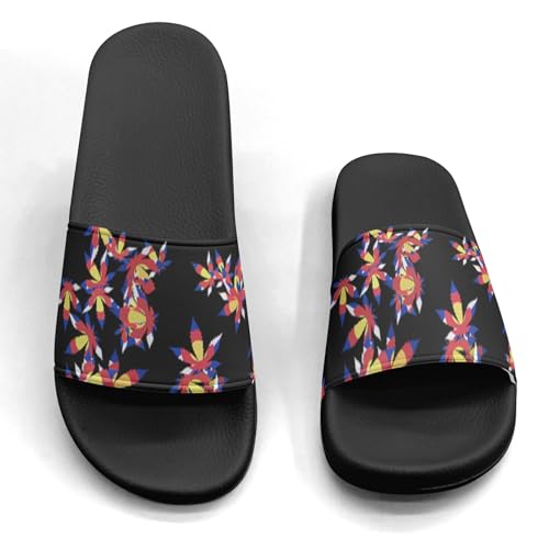 Pitovozu American Flag Slippers for Women Men Comfotable Sandals Non Slip Home Bedroom Pool Shower Outdoor Slide Slippers Footwear Gift4