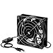 ventilador USB con indicador de temperatura digital Imagen de ventilador USB con indicador de temperatura digital
