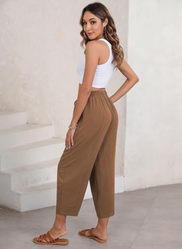 Image of EVALESS Women's High Waisted Wide Leg Palazzo Trousers