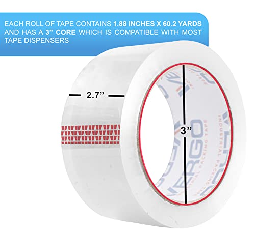 Vergo Industrial Heavy Duty Clear Packing Tape 2.7Mil For Moving Packaging Shipping And Office (36 Pack) #TOP3