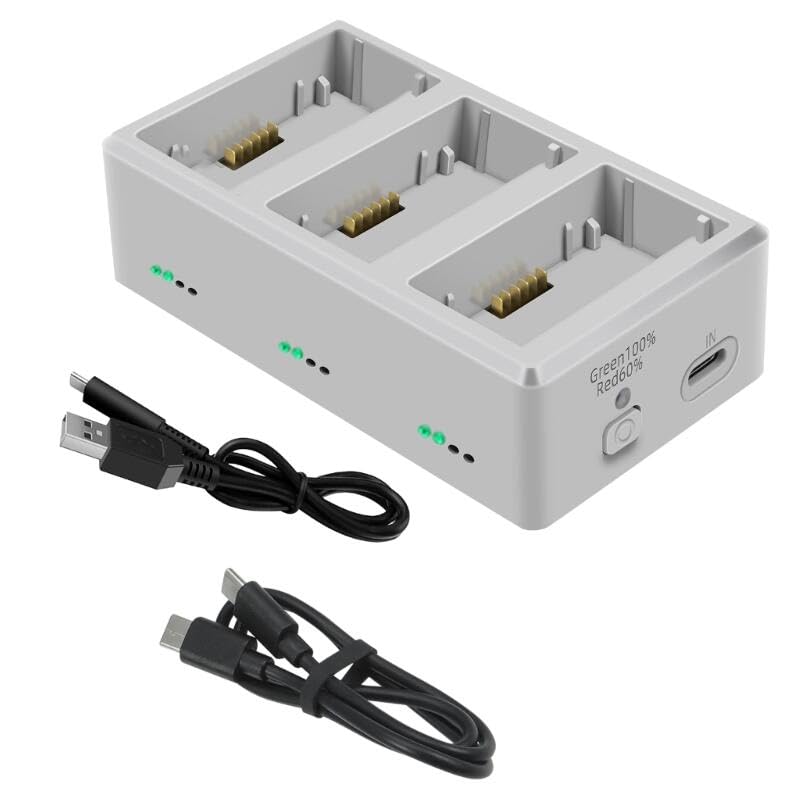 Chargeur rapide PD pour DJI Mini 5 4 3 Pro à trois emplacements
