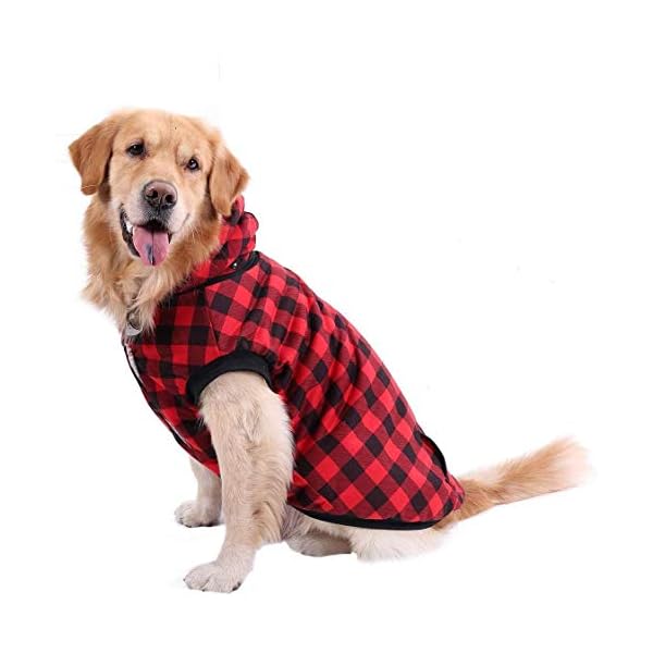 PAWZ Road Dog Plaid Shirt Coat Hoodie Pet Winter Clothes Warm and Soft for Medium and Large Dogs, Upgrade Version Red 3XL PAWZ Road Dog Plaid Shirt Coat Hoodie Pet Winter Clothes Warm and Soft for Medium and Large Dogs, Upgrade Version Red 3XL