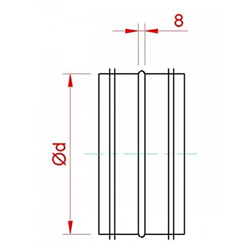 Condotto a spirale 90° 160 mm con guarnizione Acciaio inox