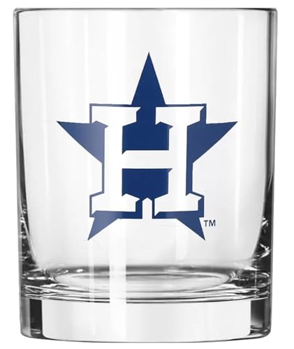 Boelter Brands MLB Game Day Rocks Glass for Whiskey, Old Fashioned, Scotch 14oz (Houston Astros)