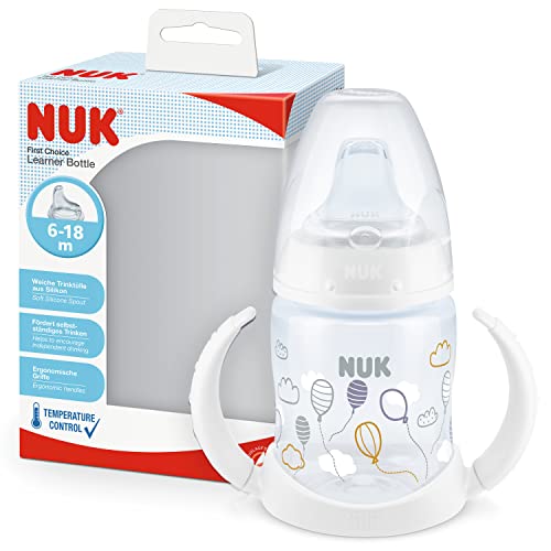Tasse antifuite NUK First Choice | 150 ml | Poignées ergonomiques et bec verseur physiologique en...