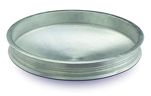 Image of 10 Inches Aluminum Moulded Uruli (Silver)