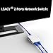 LEAGY 2 Ports Network Switch Splitter Selector Hub 2-in 1-Out or 1-in 2-Out 100M