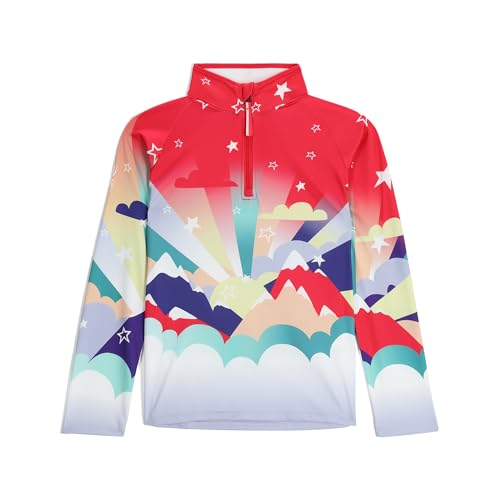 Spyder Girls' Surface Half Zip T-Neck Ski Base Layer Jacket