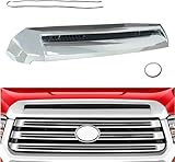 Tundra Front Upper Hood Bulge Molding - New Chrome Front Upper Hood Bulge Molding Grille Trim Compatible With 2014-2021 To-yo-ta Tundra,Replacement for 76180-0C030