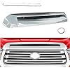Tundra Front Upper Hood Bulge Molding - New Chrome Front Upper Hood Bulge Molding Grille Trim Compatible With 2014-2021 To-yo-ta Tundra,Replacement for 76180-0C030