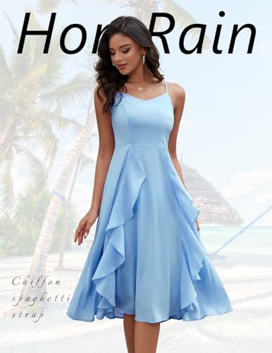 HomRain Women's Cocktail Tea Party Beach Dresses Formal Graduation Wedding Guest Chiffon Summer Evening Elegant Dress 20253