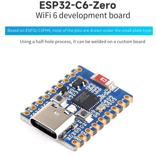 Double processeur carte de développement C6 Zero avec WiFi 6 et Bluetooth LE format mini pack