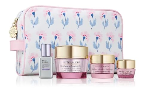 Estée Lauder Set für den Muttertag Resilience Multi Effect Tri-Peptide Creme SPF | Feuchtigkeitsspendende Anti-Aging Gesichts-Hals, 50 ml + 4 Extras