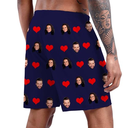 Custom Short Pajama Pants Personalized with Photo Face for Men,Customized Men Sleepwear Bottoms Shorts Pj Trousers3