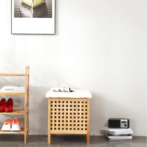 Banc à chaussures avec boîte de rangement en grille pour porche