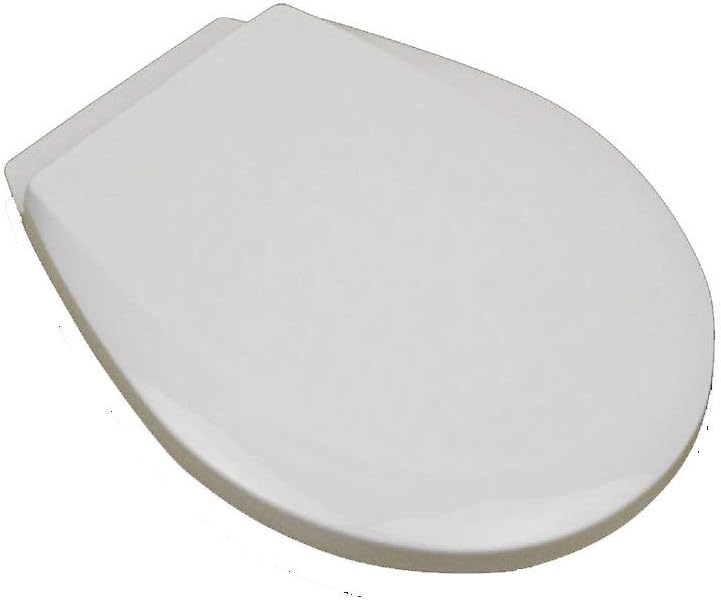 Toilet Seat will Slow Close and Never Loosen, ROUND, Enameled Wood, White