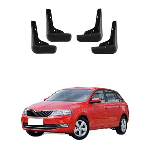 マッドフラップ スプラッシュガード マッドガード フロントリアフェンダープロテクター と互換性がある シュコダ ファビア ラピッドスペースバック イエティ 2008-2024 ABS対応(2014-2019)