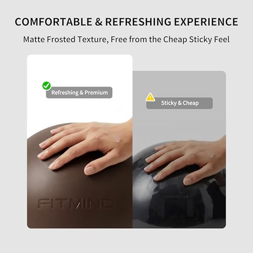FITMIND Pilates Ball 8 inch, Small Yoga Ball Extra Thick, Mini Pilates Ball with Pump, Non-Slip Surface Small Exercise Ball for Physical Therapy, Stretching, Strength & Core Training by FITMIND - Used condition - Image 4