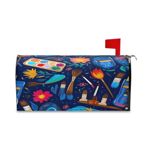 YETTASBIN Painting Tool Magnetic Mailbox Covers, Outdoor Decoration Mailbox Covers Reusable Letter Post Box Cover Mail Wraps for Home Garden Yard, 18 x 20.7 Inch