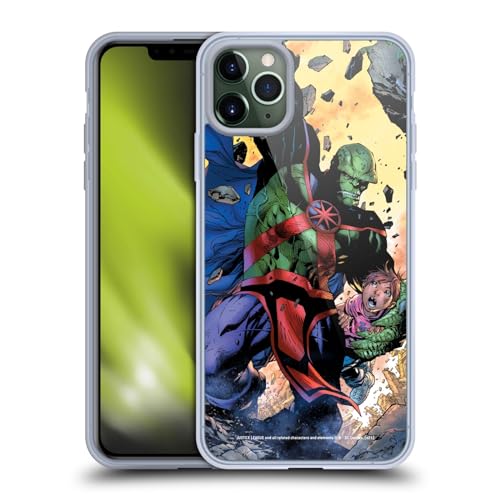 Head Case Designs Officially Licensed Justice League DC Comics Martian Manhunter Other Members Comic Art Gel Case [Military Grade] Compatible with Apple iPhone 11 Pro Max and Compatible with MagSafe