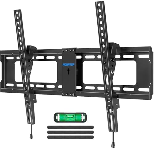 MOUNTUP TV Wall Mount Tilting TV Mount Bracket for Most 37-82 Inch Flat Screen/Curved Low Profile Wall Mount Saving Space Max VESA 600x400mm Hold up to 132 lbs Fit 16" 18" 24" Stud MU0008