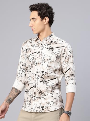 Image of Majestic Man Stylish Abstract Print Casual Shirt - Pure Cotton| Full Sleeve | Trendy & Comfortable