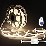 【Breite Anwendung】 Die LED ist mit Silikonschläuchen bedeckt und versiegelt, IP67 wasserdicht ermöglicht es, sowohl Innen- als auch Außenbeleuchtungsszenen zu verschönern. Perfekt für Schlafzimmer, Küche, Möbelbeleuchtung, Wohnzimmer, Flur, Schränke, Kleiderschrank, Fernsehwand, Hintergrundbeleuchtung von Werbetafeln, Brücken, Parkplätze, Weihnachtsdekoration und Vitrinen, Bars, Hotels, KTV, Nachtclub usw.
