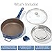 ESLITE LIFE Nonstick Always Pan with Lid, 11 Inch(4.5 Qt) Deep Frying Skillet Sauté Pan, Safe for Oven, Induction & All Cooktops, PTFE & PFOA Free (Blue Granite, 11