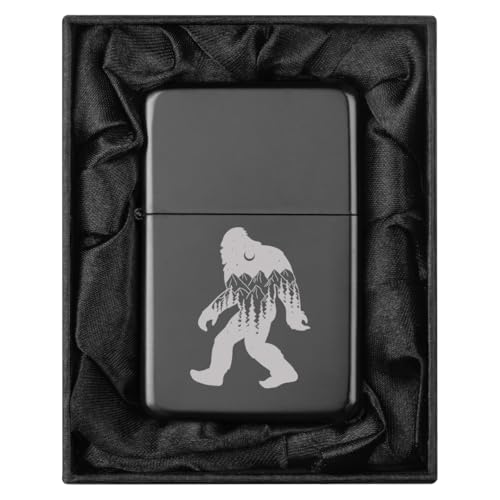 Encendedor en caja de regalo negra con seda Bigfoot miniatura 1