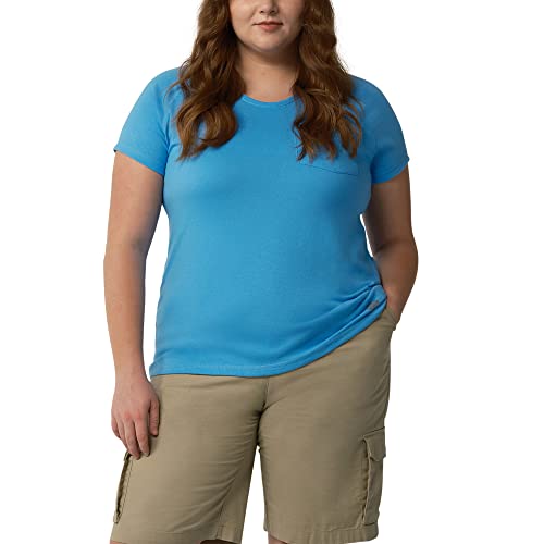 Dickies Size Women's Plus Cooling Short Sleeve T-Shirt, Azure Blue #TOP16