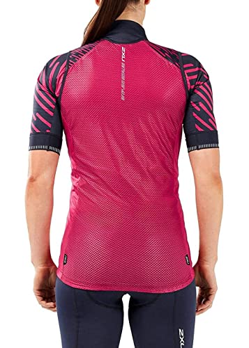 Chaleco ligero de mujer 2XU rosa virtual con visibilidad light beams 2