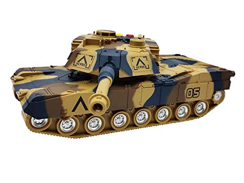 Image of Friction Powered Indian Assault Army Battle Tank Toy with Light, Music and Sound Effects for Kids Above 3+ Years Old Boys and Girls, Best Gift for Kids & Children (Multicolor), (Pack of 1)