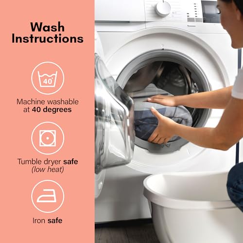 Rapport Home 100% Brushed Cotton Single Duvet Cover Set - Cosy Soft Blue Bedding with 1 Pillowcase (200 x 135 cm) - Cosy Home Interiors Rapport Home 100% Brushed Cotton Single Duvet Cover Set - Cosy Soft Blue Bedding with 1 Pillowcase (200 x 135 cm) - Image 3