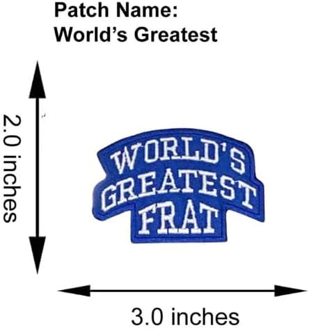 Sigma Fraternity Member Embroidered Applique Sew or Iron-On Patch Collection for Bag Jacket Clothing (World's Greatest) - Image 2