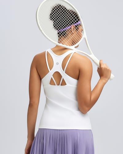 Image of RUNNING GIRL Tank Tops with Built in Bras,Workout Racerback Tank Tops for Women Athletic Yoga Top