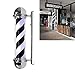 Produktbild 26" Led Barber Pole Light im Freien wasserdichte Friseursalon Friseursalon geöffnetes Zeichen Rotating & Illuminated Schwarzweiss-Streifen, Wandmontage Lampe JHKK
