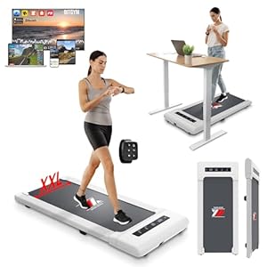 YM Elektrische loopband, XXL, 100 x 40 cm, smal, 11 cm dik, app, Kinomap ZWIFT BITGYM, afstandsbediening met klok, bluetooth, 6 programma’s, ruimtebesparend wandelpad
