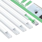 Mini-Größe für Einzelkabel: MUDEELA Kabelkanal Selbstklebend Weiss(13mm x 9mm). Perfekt zum Verstecken eines kleinen Kabels wie z.B. Telefonkabel, Lautsprecherkabel, Cat5- oder Cat6-Ethernet-Kabel und Kameradräht