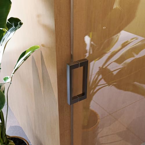 Image of Findepot 56-60 inch W x 76 inch H Frameless Single Sliding Glass Shower Doors Soft-Close with Buffer, Reversible Installation and 3 /8 inch(10mm) ANSI Clear Tempered Glass, Matte Black