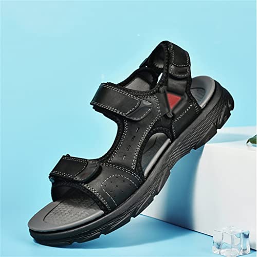 Men's Sandals Genuine Leather Casual Shoes Breathable Outdoor Trekking Sandals Leisure Shoes Men(39)2