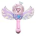 Fairy Stick - Bacchetta luminosa Giocattolo principessa delle fate - Bacchetta da principessa LED con musica-Fai finta di giocare Accessorio di scena Bomboniera per bambine Fai finta giocare per feste