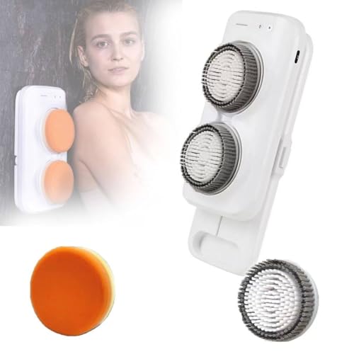 Image of LPLYAA Wall Mounted Back Scrubber for Shower Wall, Automatic Back Rub, Smart Wall Mounted Exfoliating Brush, Cleansing and Massage, 360° Rotation, for Shower & Deep Cleansing