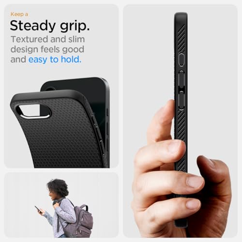 Image of Spigen for iPhone 17e / 16e Case, Liquid Air [Military-Grade Protection] - Matte Black (Pack of 3)
