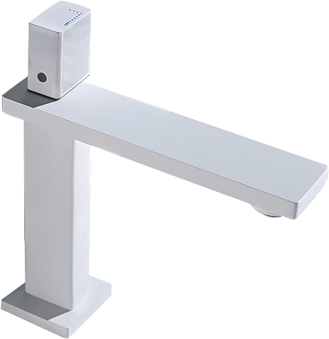 Mitigeur de lavabo blanc MESKEL pour une routine matinale apaisante en salle de bain